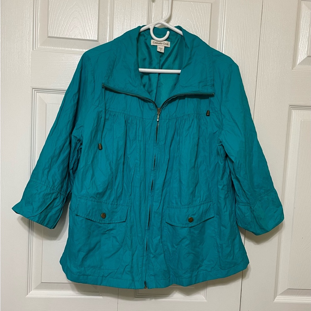 Coldwater Creek Turquoise Utility Jacket